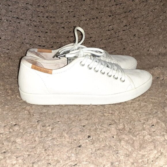 BLACKSTONE NL-49-White/Silver Nubuck/Patent Leather Sneakers-Sz 37-Excellent - Picture 4 of 8